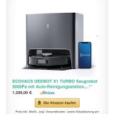 Robot lau nhà, hút bụi Ecovacs Deebot X1 Turbo