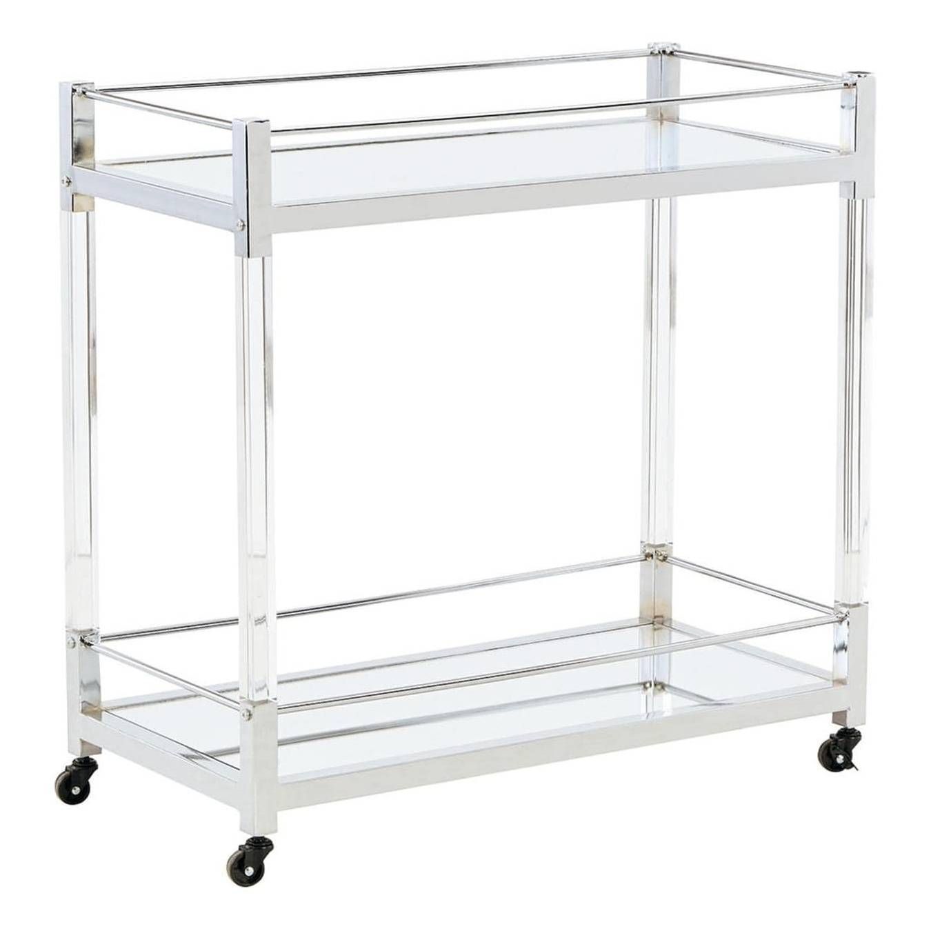Bar cart mạ bạc Safavieh Ashley - USA