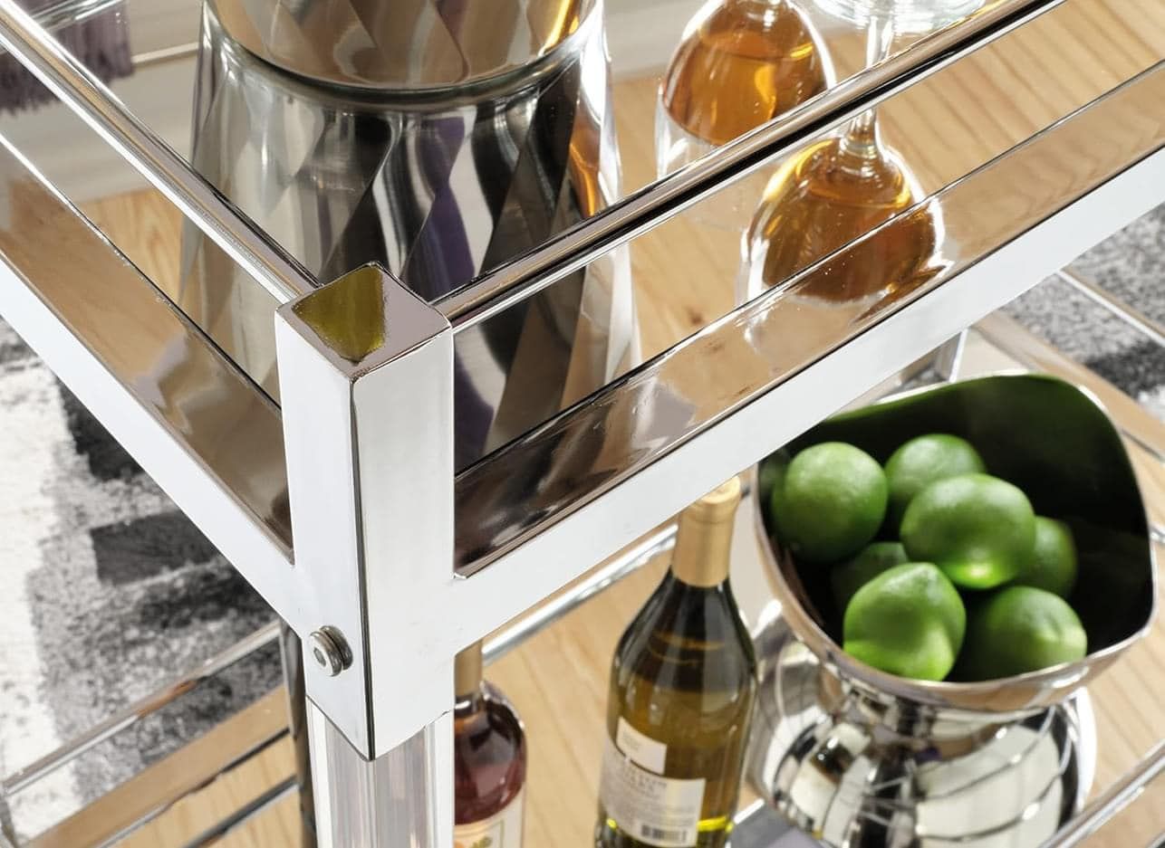 Bar cart mạ bạc Safavieh Ashley - USA