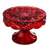 Chân bồng pha lê Dublin đỏ 20cm