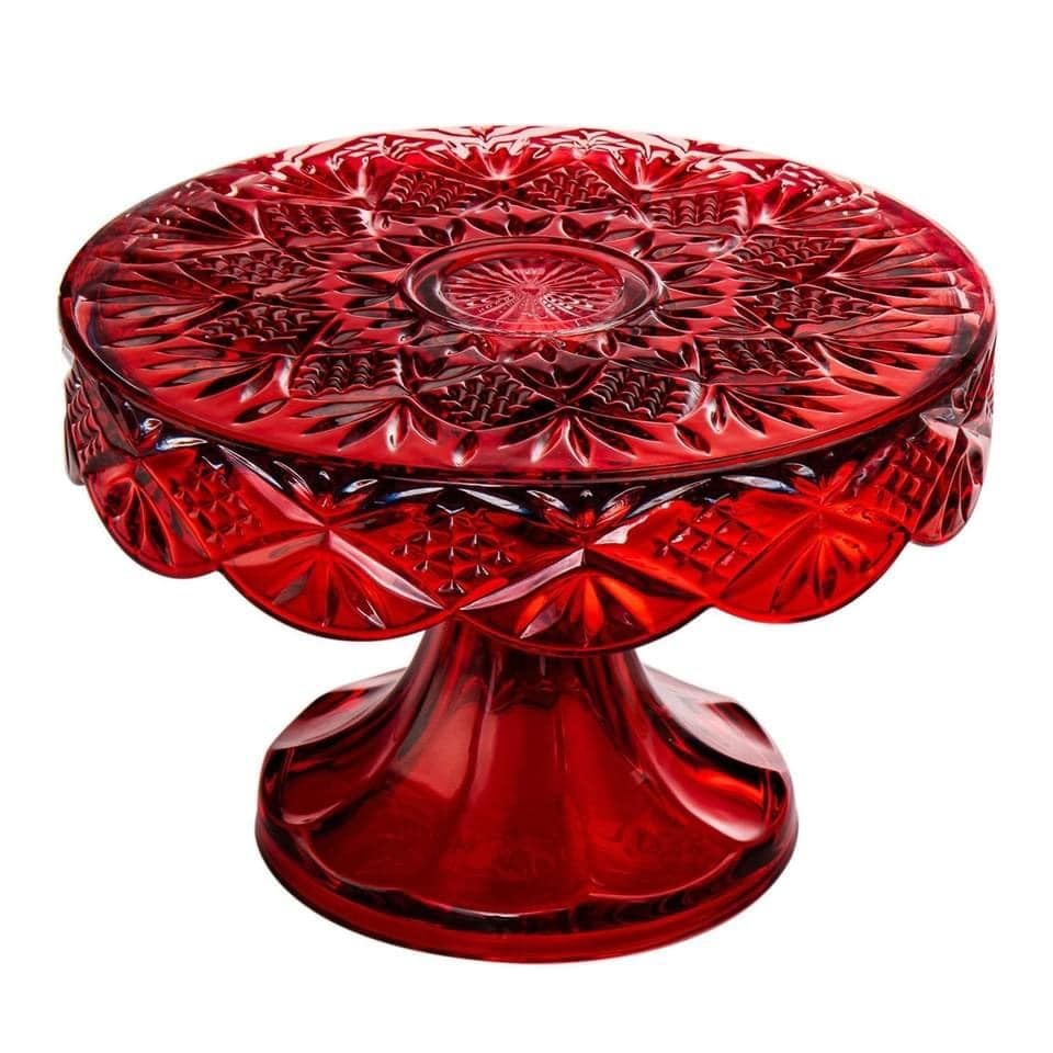 Chân bồng pha lê Dublin đỏ 20cm