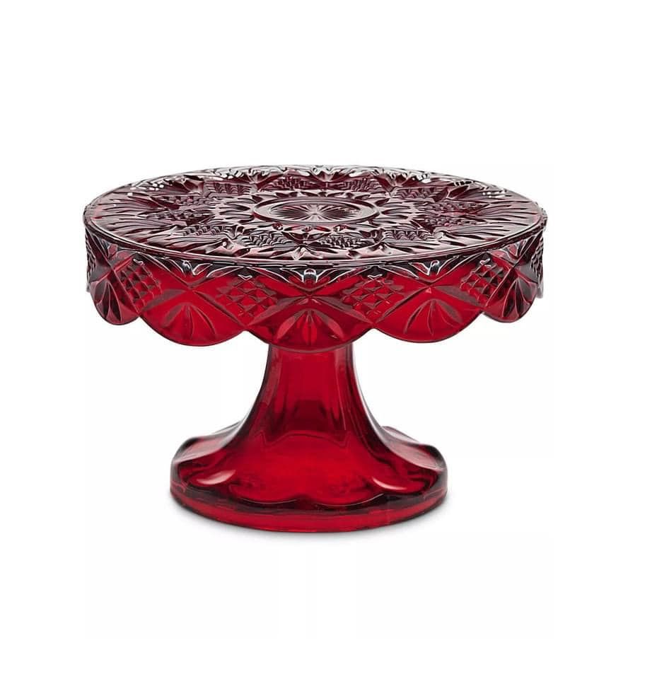 Chân bồng pha lê Dublin đỏ 20cm