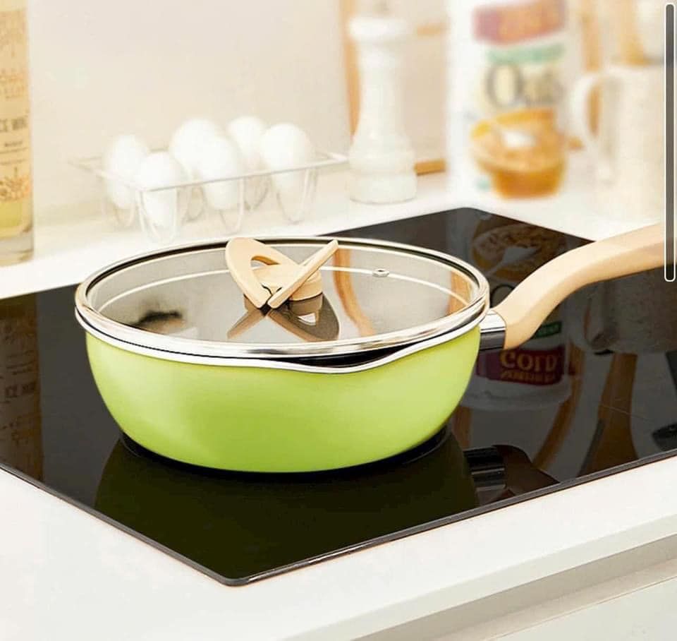 Chảo Tefal có vung 22cm sâu lòng màu Xanh bơ