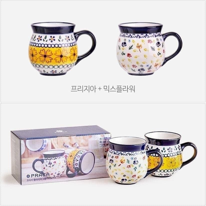 Bộ 2 cốc gốm sứ handmade cao cấp Praca