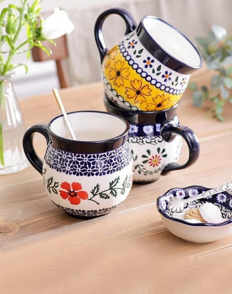 Bộ 2 cốc gốm sứ handmade cao cấp Praca