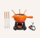 Bộ nồi ăn lẩu kèm bếp Le Creuset Fondue-Set M Holzgriff 2L