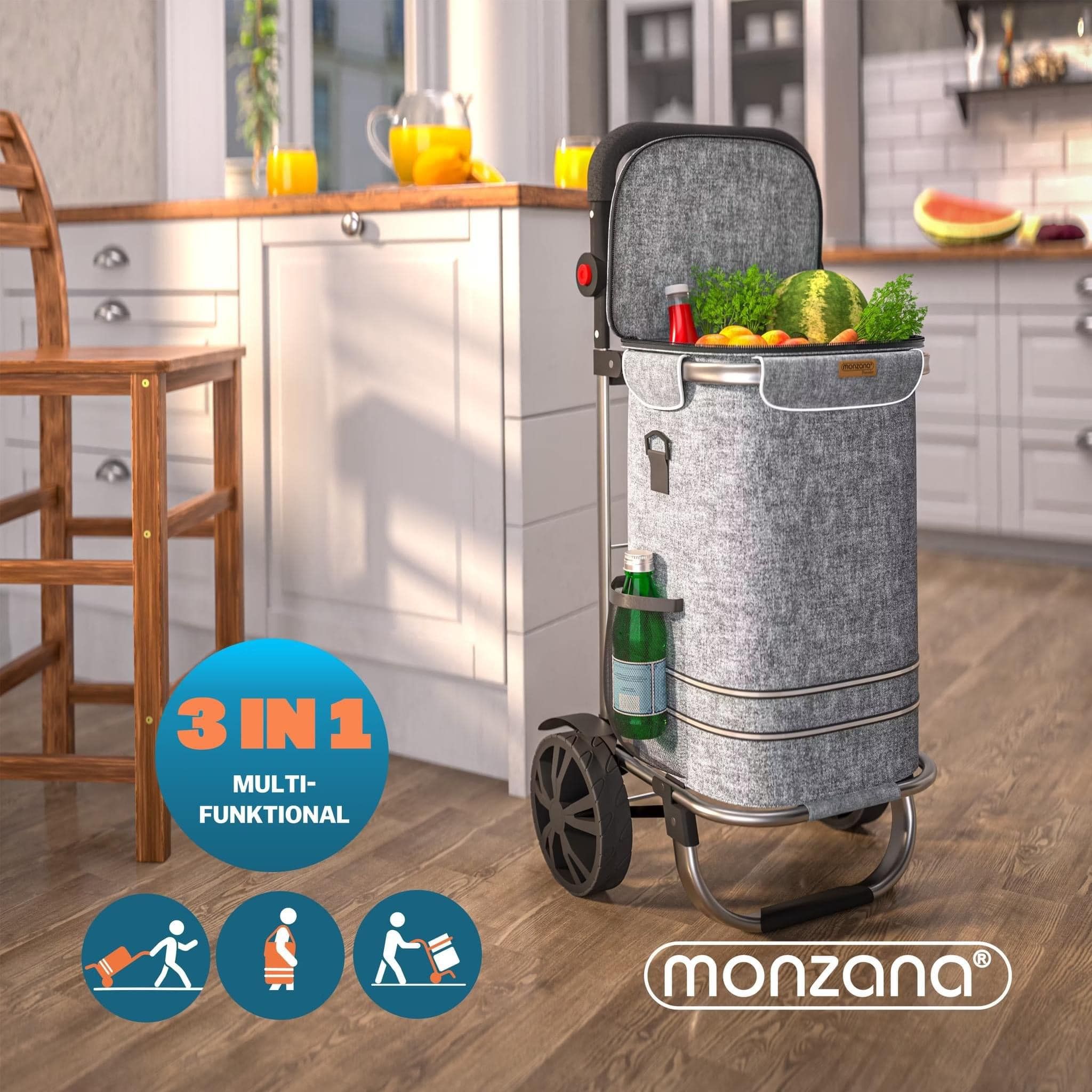 Xe đi chợ Monzana 3 in 1 nội địa Đức
