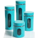 Bộ 4 hộp đựng đồ khô Homebasics Xanh dương