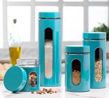 Bộ 4 hộp đựng đồ khô Homebasics Xanh dương