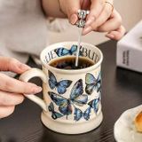 Bộ 2 cốc Cafe gốm sứ cao cấp Serry Retro Pháp