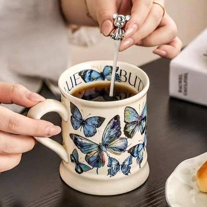 Bộ 2 cốc Cafe gốm sứ cao cấp Serry Retro Pháp