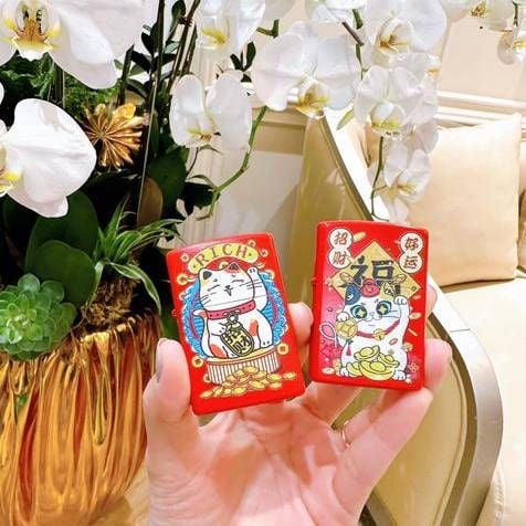 Bật lửa Zippo mèo thần tài lộc phát mẫu mới 2024