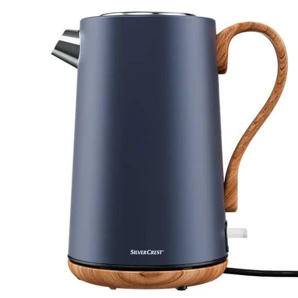 Ấm siêu tốc Silvercrest đáy và quai gỗ