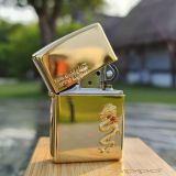 Bật lửa Zippo rồng mạ vàng 18K chào đón năm giáp thìn 2024