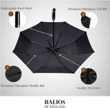 Ô đóng mở tự động Balios tay cầm bằng gỗ tự nhiên
