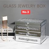 Hộp Đựng Đồ Trang Sức Tráng Gương 3 Ngăn
