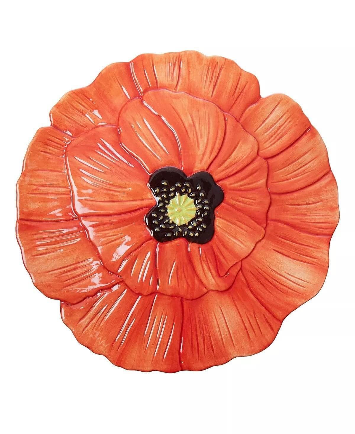 Bồng để bánh Godinger Flower Power Red Poppy