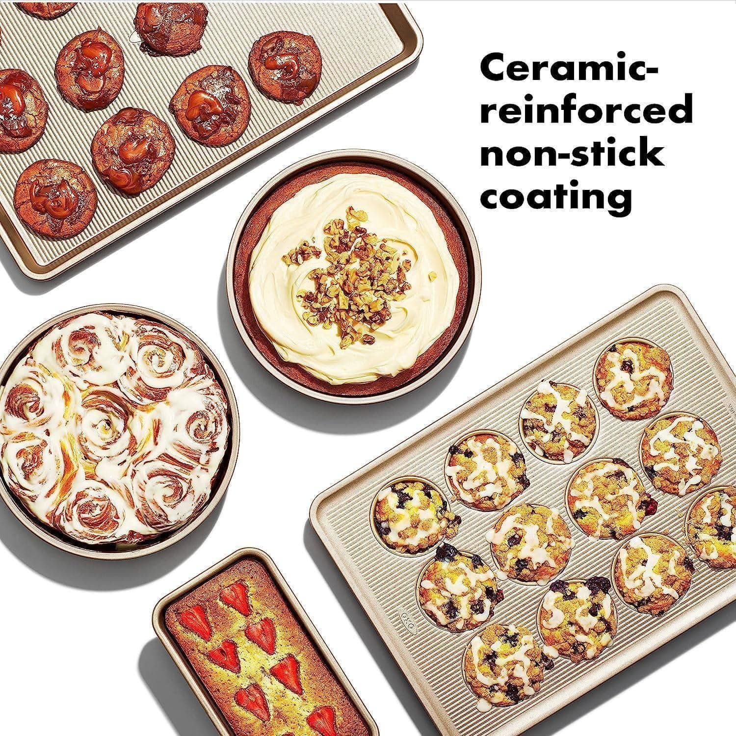 Bộ khay lò nướng chống dính 5 món Oxo - Made in USA