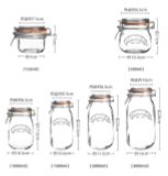 Bộ 6 hũ thủy tinh vuông kín khí Kilner