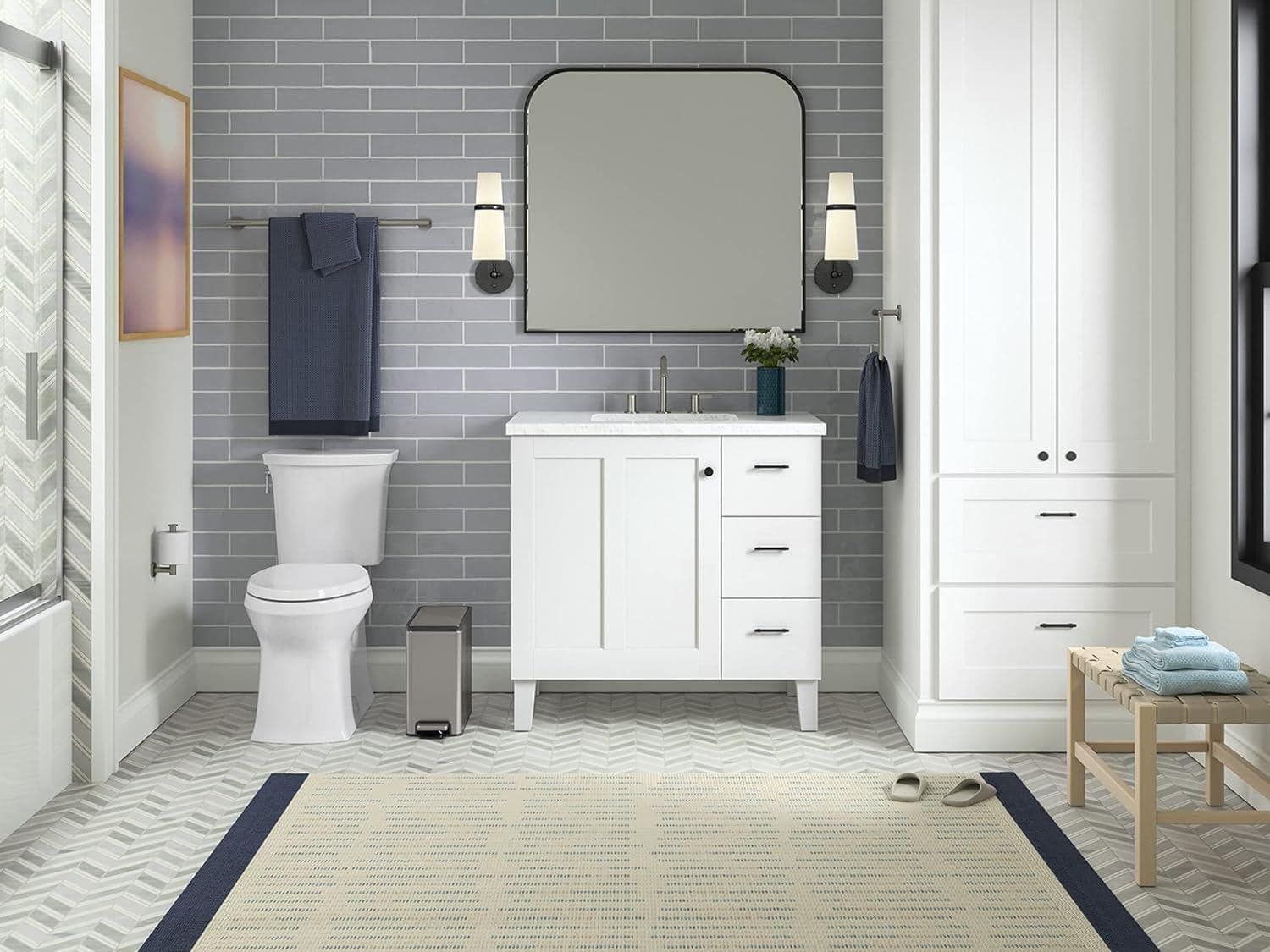 Thùng rác chữ nhật 10L Kohler Slim