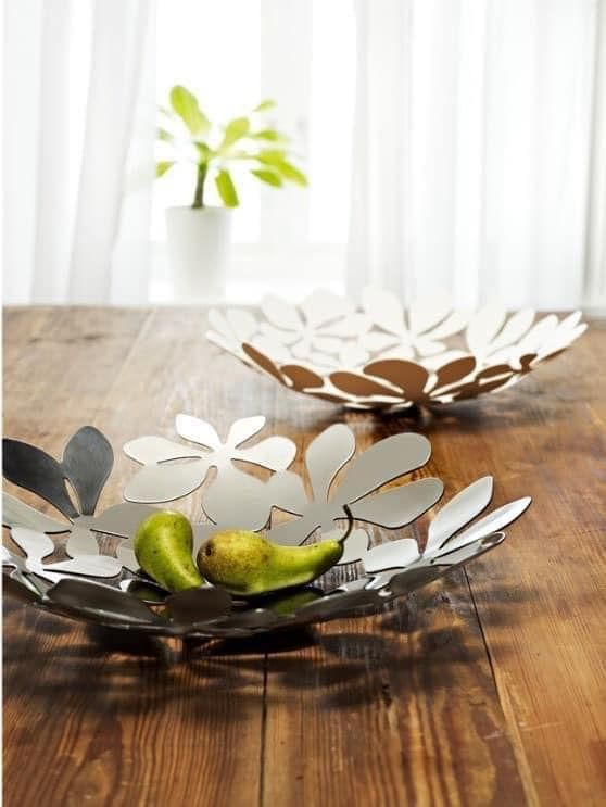 Rổ đựng trái cây cách điệu STOCKHOLM màu bạc