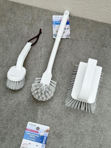 Bộ 3 bàn chải nhà tắm tiện ích Mirai Nhật Bản
