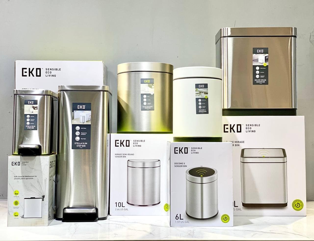 Thùng rác Eko cảm biến thông minh, chống bám vân tay