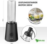 Máy xay sinh tố mini Zwilling Drinks Bottle 0.6L màu đen