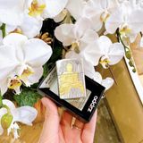 Bật lửa Zippo Phật tổ mạ bạc triện vàng