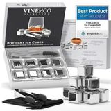 Bộ 8 viên đá không tan giữ lạnh Whiskey Vinenco kèm gắp