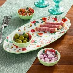  Bộ gia vị 3 bát 1 đĩa The Pioneer Woman Painted Meadow 