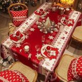 Khăn trải bàn Giáng sinh Jacquard cao cấp