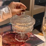 Thố có nắp đựng hoa quả Bohemia Alexandria - Tiệp Khắc