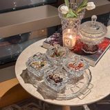 Thố có nắp đựng hoa quả Bohemia Alexandria - Tiệp Khắc