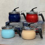 Nồi chiên ngập dầu kèm rổ chiên đồ inox vung tự đứng Kaiyo Nhật Bản 15cm