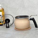 Nồi chiên ngập dầu kèm rổ chiên đồ inox vung tự đứng Kaiyo Nhật Bản 15cm