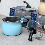 Nồi chiên ngập dầu kèm rổ chiên đồ inox vung tự đứng Kaiyo Nhật Bản 15cm