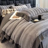 Set chăn ga gối nỉ lông hồ ly 4 món
