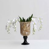 Bình hoa vân đá có chân cao cấp 33cm
