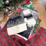 Bộ khăn mũ găng tay Beanie cao cấp