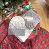Bộ khăn mũ găng tay Beanie cao cấp