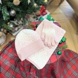 Bộ khăn mũ găng tay Beanie cao cấp