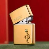 Bật lửa Zippo Rắn vàng đá xanh