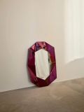 Gương treo tường Reflections Copenhagen Diamond Burgundy/Silver Mirror