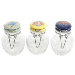 Bộ 3 lọ đựng gia vị nắp gốm The Pioneer Woman Floral Medley