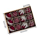 Set 12 phụ kiện nhung Nervure trang trí cây thông Noel
