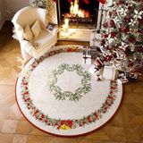 Thảm tròn Giáng sinh Maples Rugs