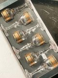 Bộ 6 ly shot mạ vàng thật 24K Rona
