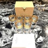 Bộ 6 ly shot mạ vàng thật 24K Bohemia Crystalex