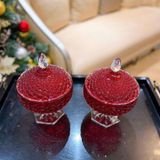 Chân bồng pha lê có nắp 16cm